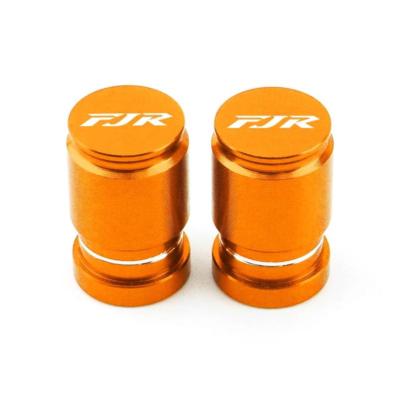 Ventilschaftabdeckungen für Motorräder Für FJR1300 FJR 1300 CNC Moto Bike Rad Reifen Ventil Kappen Reifen Felge Air Port Stem Abdeckung Motorrad Zubehör(Orange) von AHUTCYK