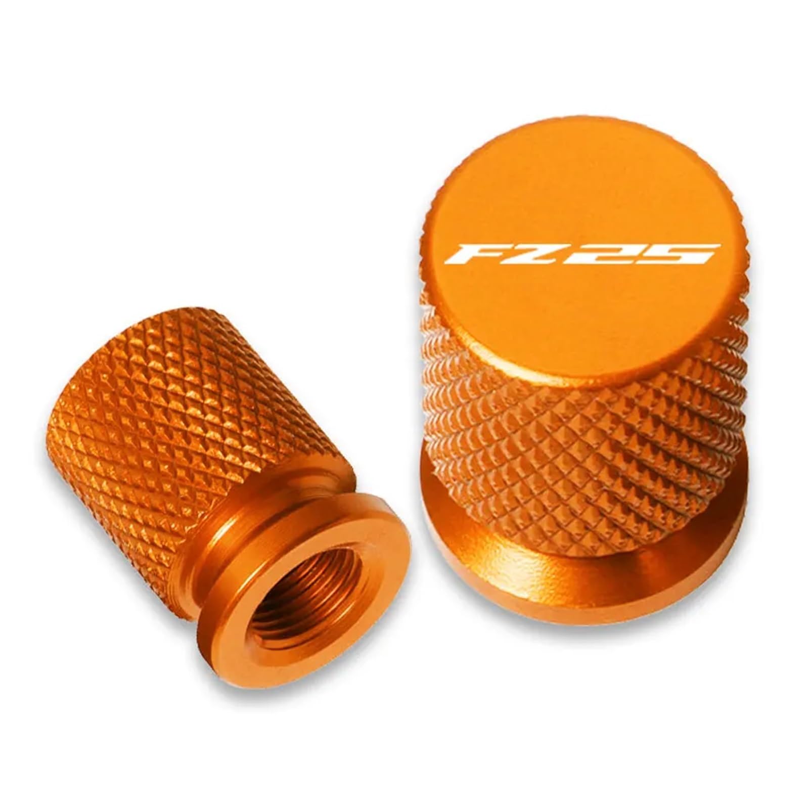 Ventilschaftabdeckungen für Motorräder Für FZ-25 FZ25 FZ 25 2023 2022 2021 2020 2019 2018 2017 Motorrad CNC Aluminium Reifen Ventil Air Port Stem Abdeckung Caps(Orange) von AHUTCYK