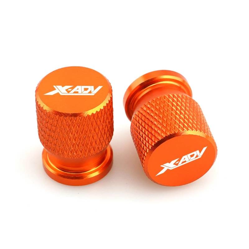 Ventilschaftabdeckungen für Motorräder Für Hon@&da Xadv X-ADV 750 Xadv750 Motorrad Zubehör 1 Paar CNC Aluminium Rad Reifen Ventil Felge Stem Caps Abdeckung(Orange) von AHUTCYK