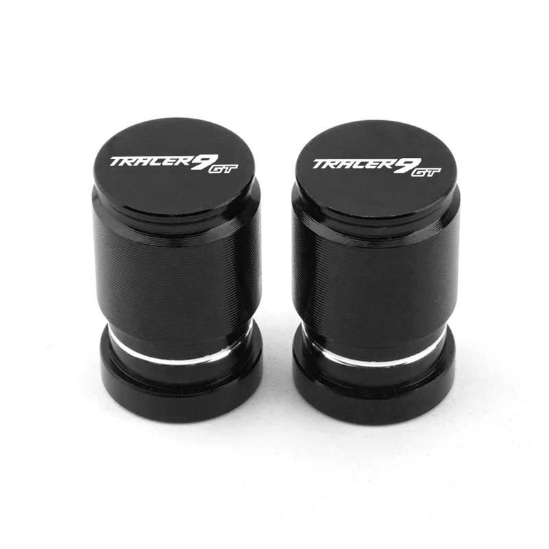 Ventilschaftabdeckungen für Motorräder Für Tracer 9 GT Tracer 9GT 2021 Motorrad Reifen Ventil Air Port Stem Abdeckung Kappe Stecker Zubehör(Black) von AHUTCYK