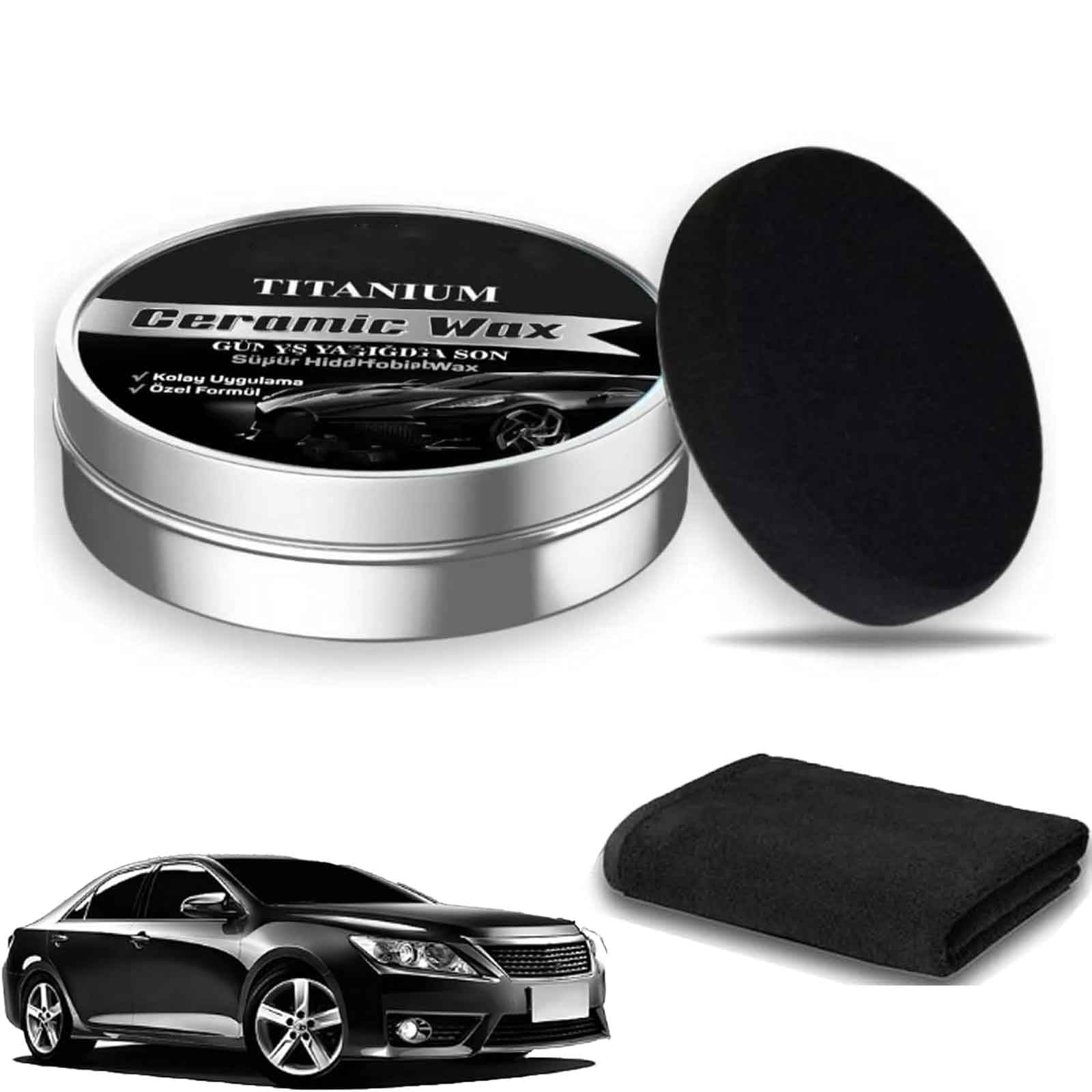 Altinoran Titanium Ceramic Wax, Altinoran Car Care Polish, Altinoran Titanium Cerámica Wax, Altinoran Ceramic Wax, Altinoran Car Scratch Remover, Auto Car Scratch Repair Remover Wax Paste (1Set) von AHYXHY