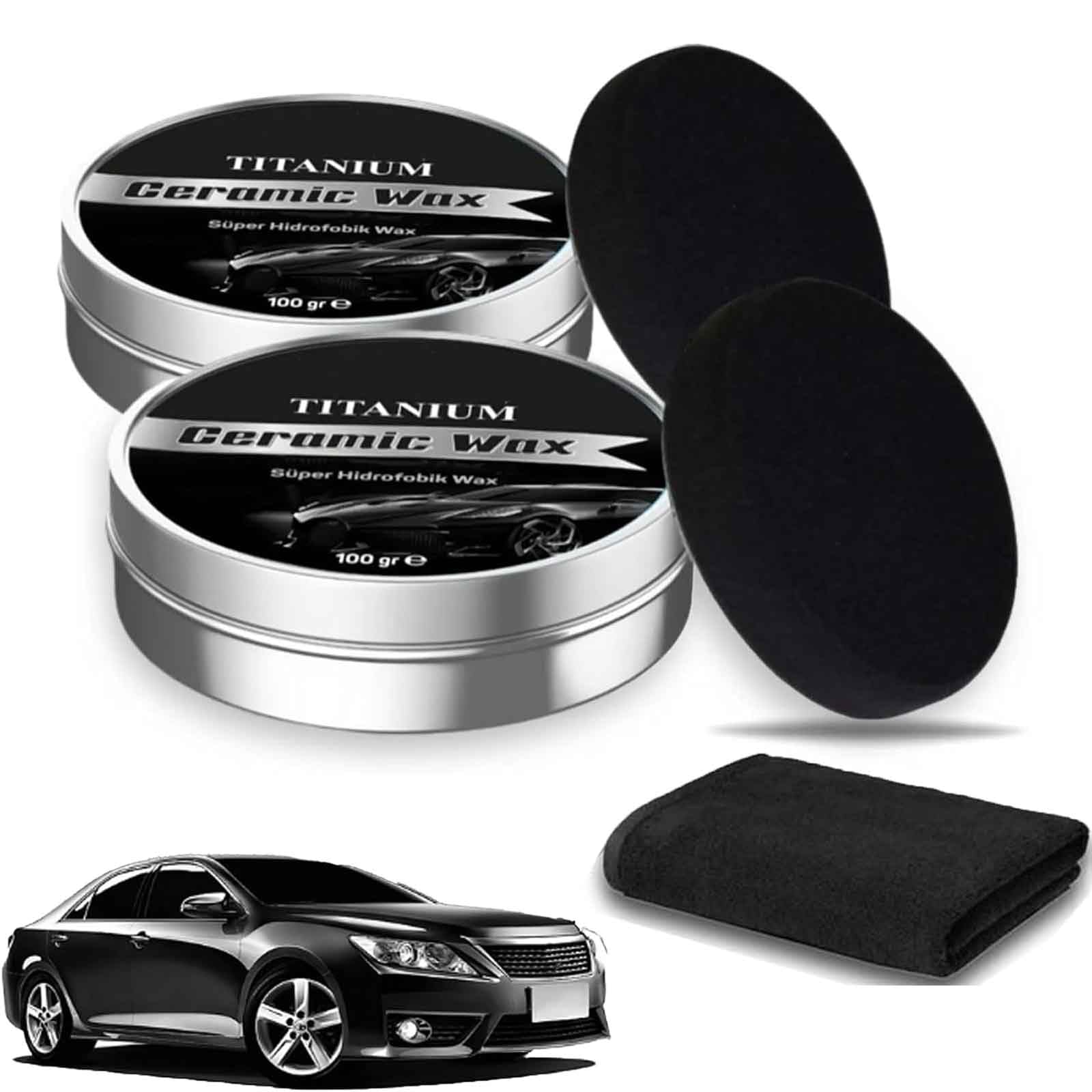 Altinoran Titanium Ceramic Wax, Altinoran Car Care Polish, Altinoran Titanium Cerámica Wax, Altinoran Ceramic Wax, Altinoran Car Scratch Remover, Auto Car Scratch Repair Remover Wax Paste (2Set) von AHYXHY