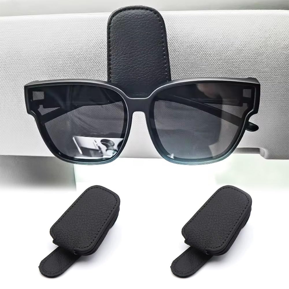 2 PCS Brillenhalter für Auto Sonnenblende Kompatibel mit VW TIGUAN 3 ab 2024, Sonnenbrillen Halterung für Auto Auto Visier Zubehör Karten Clip von AIBINGBH