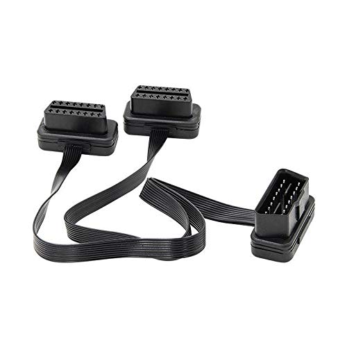 AIDIRui Verlängerung Dual Stecker Y Splitter OBD OBD2 16pin Stecker Buchse Anschluss flach + dünn für von AIDIRui