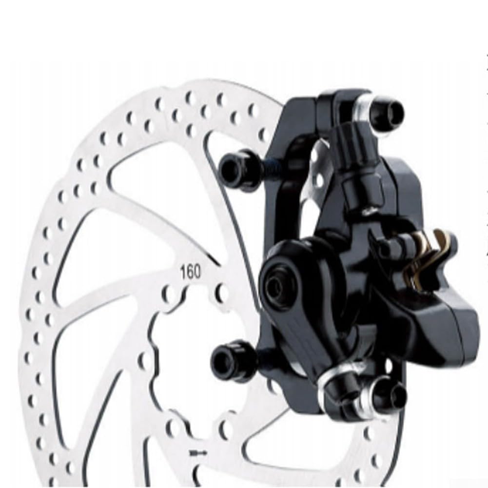 Mechanischer Bremssattel für E-Bike, MTB, 160 mm, Legierung, Clip vorne und hinten, für Mountainbikes, Rennräder, Fahrräder (Vorder- und Hinterradbremse) von AIDNTBEO