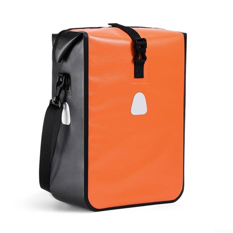 PVC-Fahrradtasche mit PE-Board, wasserdicht und kratzfest, 15 l Fassungsvermögen (orange) von AIDNTBEO