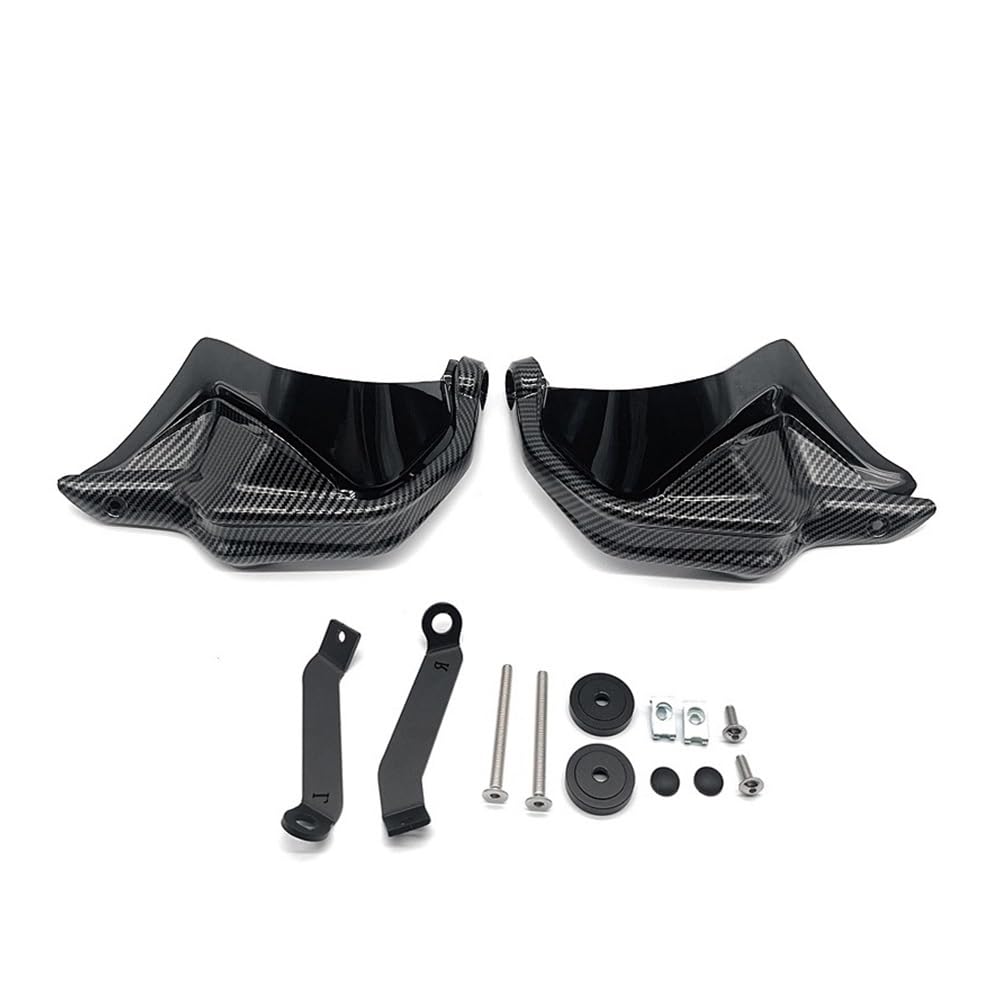 AIERDEYP Motorrad Handschützer Carbon Look Motorrad Handschutz Schild Hand Schutzfolie Für Hon┐da Für NC750X DCT Für NC750S Für NC700X 2013-2022(Carbon Black) von AIERDEYP