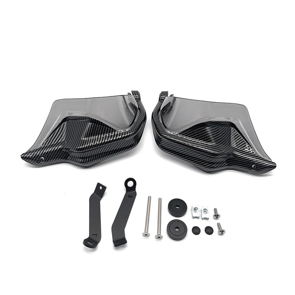 AIERDEYP Motorrad Handschützer Carbon Look Motorrad Handschutz Schild Hand Schutzfolie Für Hon┐da Für NC750X DCT Für NC750S Für NC700X 2013-2022(Carbon Grey Set) von AIERDEYP