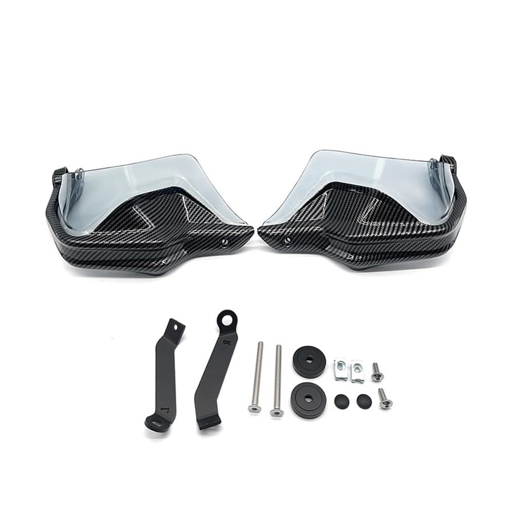 AIERDEYP Motorrad Handschützer Carbon Look Motorrad Handschutz Schild Hand Schutzfolie Für Hon┐da Für NC750X DCT Für NC750S Für NC700X 2013-2022(Carbon Light Smoke) von AIERDEYP