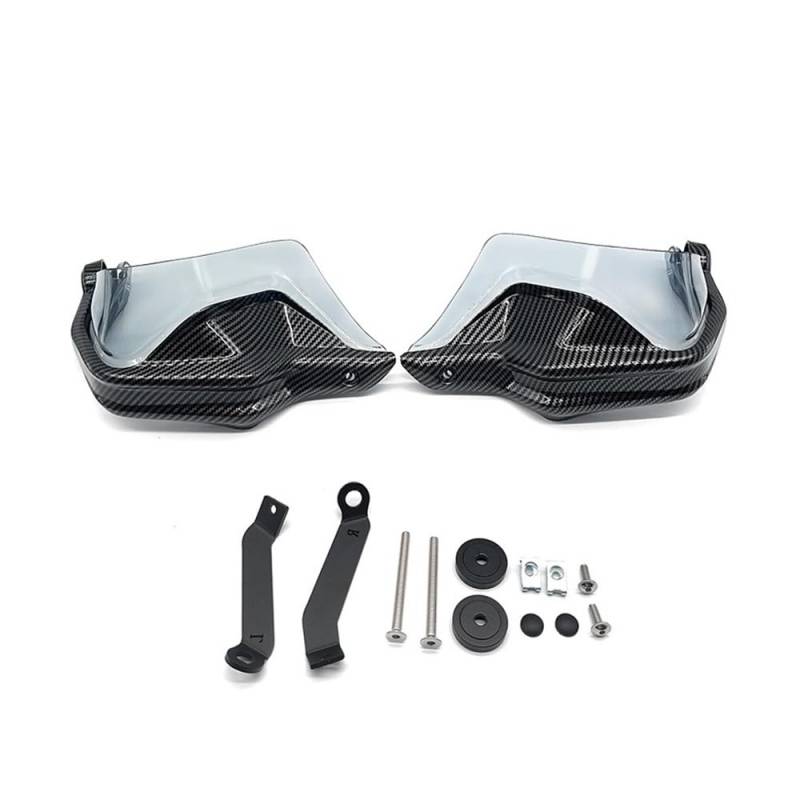 AIERDEYP Motorrad Handschützer Carbon Look Motorrad Handschutz Schild Hand Schutzfolie Für Hon┐da Für NC750X DCT Für NC750S Für NC700X 2013-2022(Carbon Light Smoke) von AIERDEYP