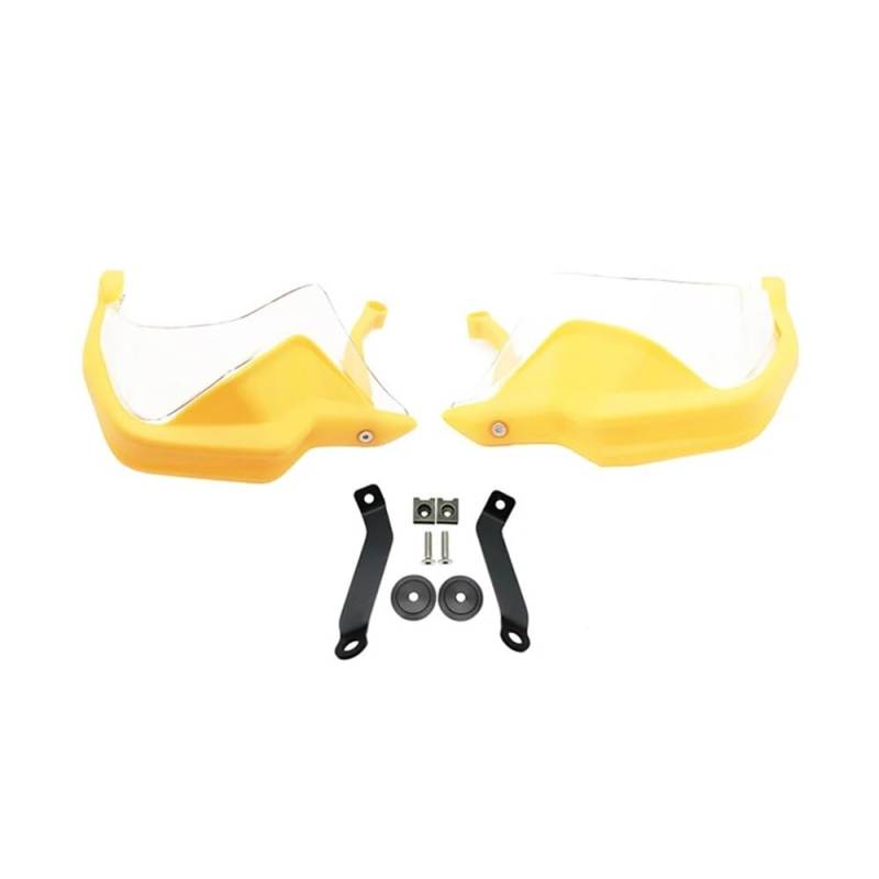 AIERDEYP Motorrad Handschützer Für Hon┐da Für CB500X Für CB500F Für C B500 X 2013-2021 Motorrad Handprotektoren Schild Guards Windschutzscheibe Hand Wind Schutz(Yellow Clear Set) von AIERDEYP