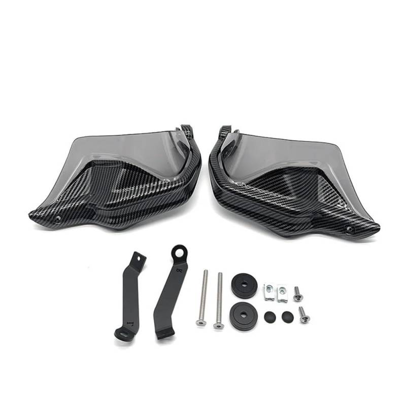 AIERDEYP Motorrad Handschützer Für Hon┐da Für CB650F Für CB 650F Für CB650R Für CB 650R 2014-2021 Carbon Look Motorrad Handschutz Schild Hand Schutz Protecto(Carbon Grey Set) von AIERDEYP