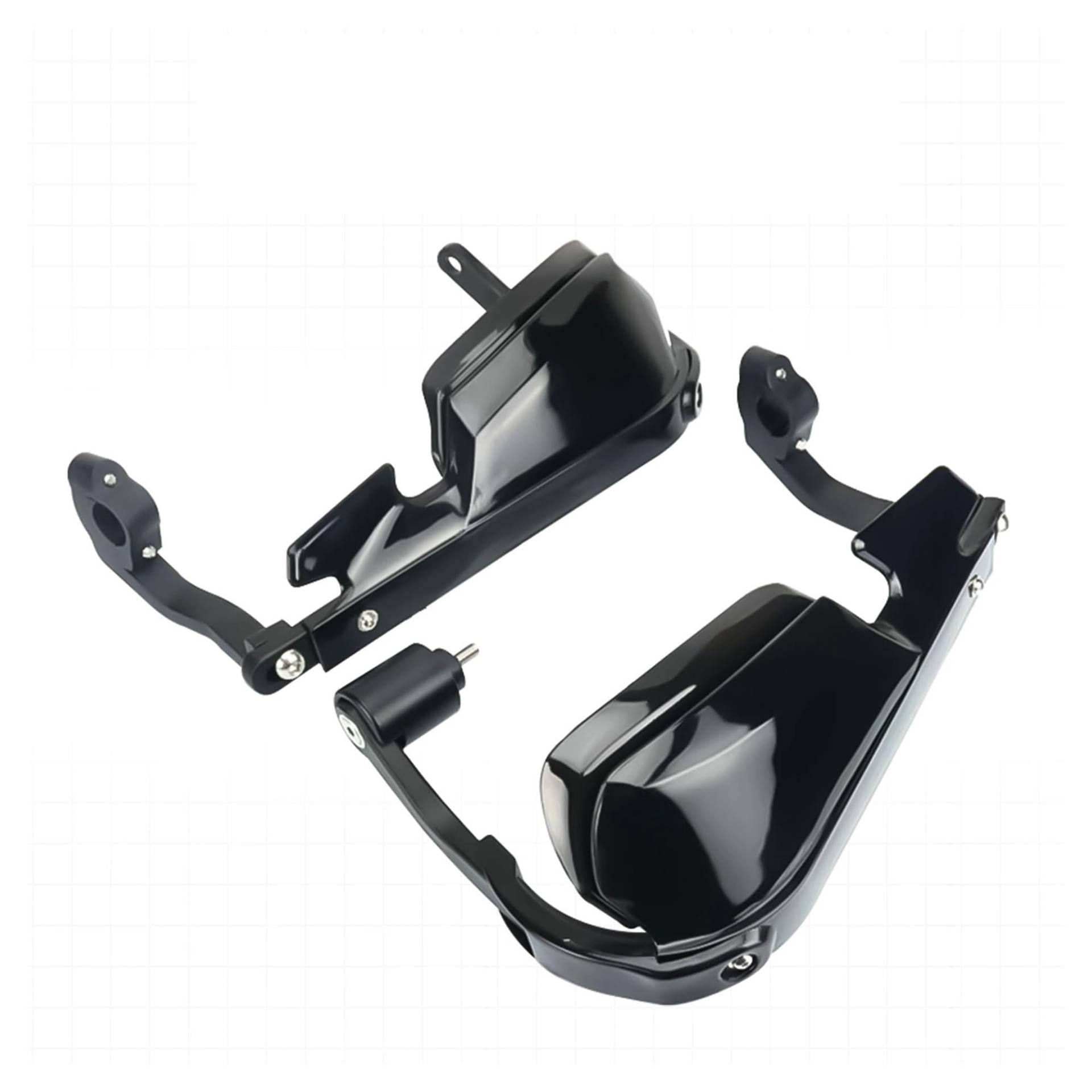 AIERDEYP Motorrad Handschützer Für Loncin Für Voge 500DS Für LX500 Für Voge 650DS Motorrad Aluminium Legierung Handschutz Schild Hand Schutzfolie Windschutzscheibe(650DS Black 1 Set) von AIERDEYP