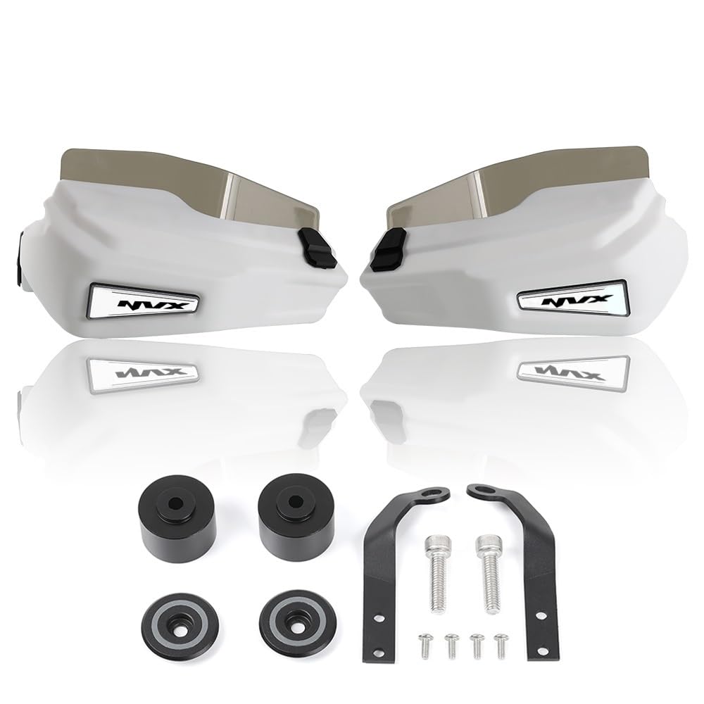 AIERDEYP Motorrad Handschützer Für Y&amaha Für NVX155 Für NVX125 Motorrad Schwarz Hand Guards Bremse Kupplung Hebel Schutz Handschutz Schild(New White D) von AIERDEYP