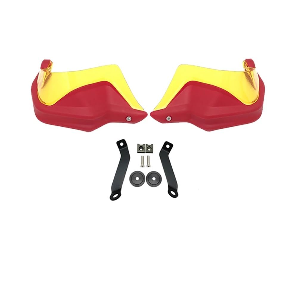 AIERDEYP Motorrad Handschützer Handprotektoren Schild Wachen Windschutzscheibe Hand Wind Schutz Für Hon┐da Für NC750 X DCT Für NC750S Für NC 750 X 2013-2022(Red Yellow Set) von AIERDEYP