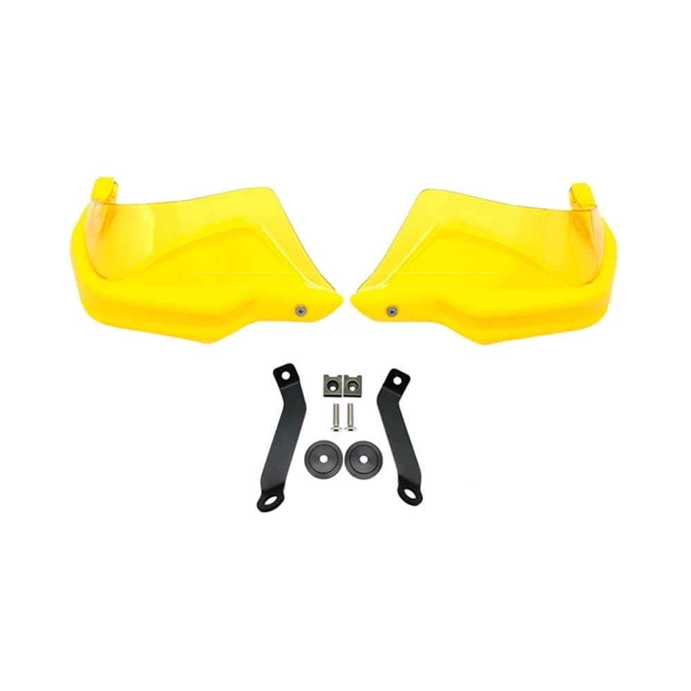 AIERDEYP Motorrad Handschützer Handprotektoren Schild Wachen Windschutzscheibe Hand Wind Schutz Für Hon┐da Für NC750 X DCT Für NC750S Für NC 750 X 2013-2022(Yellow Set) von AIERDEYP