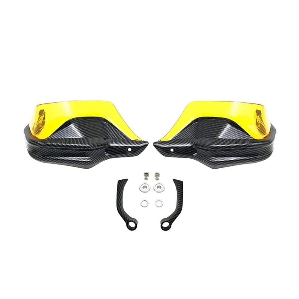 AIERDEYP Motorrad Handschützer Motorrad Handschutz Schild Schutz Windschutzscheibe Für BM&W Für R1200GS LC Für F800GS GSA Für F850GS Für F900R XR Für S1000XR Für R1250GS(Carbon Yellow Set) von AIERDEYP