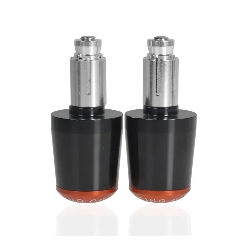 AIERDEYP Motorrad-Lenkerstecker 7/8 "22mm Motorrad-Lenkergriffe Endkappe Endstopfen Für Y&amaha Für XJ6 Für XJ6n Für XJ600s Für XJ900s(Black Orange) von AIERDEYP