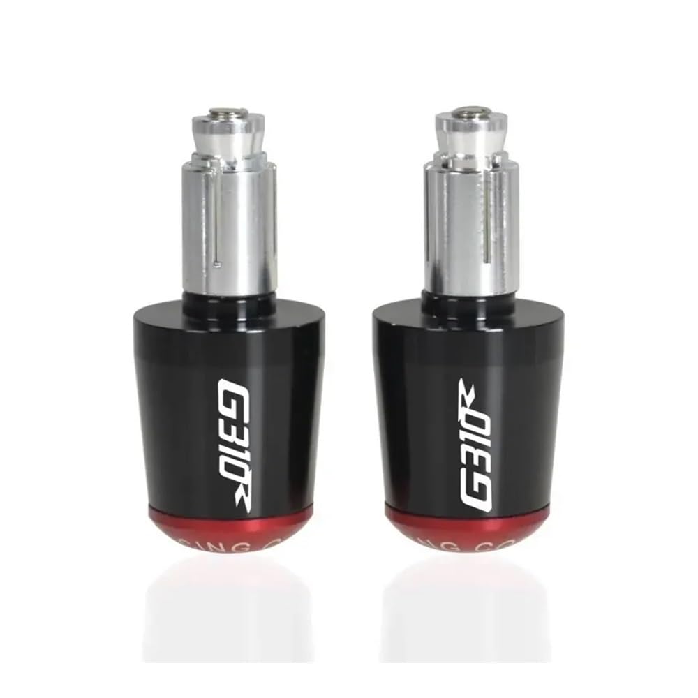 AIERDEYP Motorrad-Lenkerstecker Für G310R Für G-310R Für G310GS Alle Jahre 7/8 "Motorrad Universal Lenker Griffe Enden Griff Bar Kappe End Stecker Slider(Black and Red) von AIERDEYP