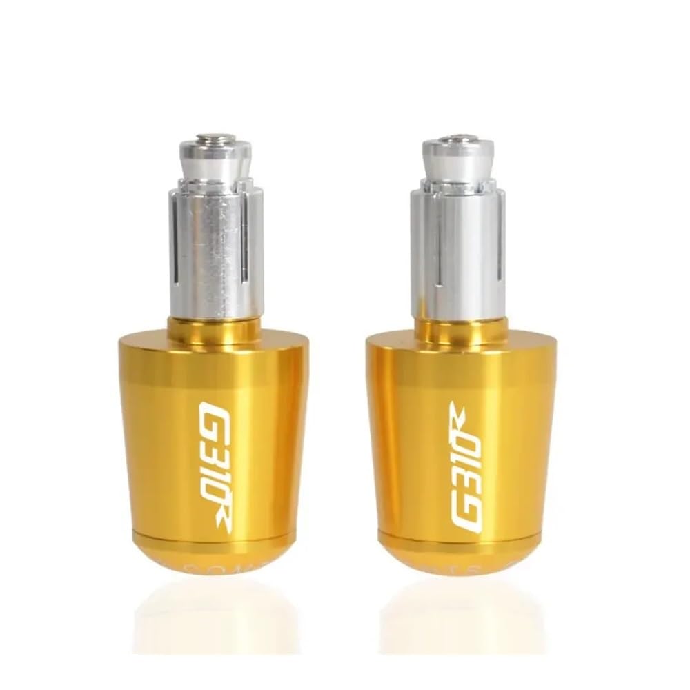 AIERDEYP Motorrad-Lenkerstecker Für G310R Für G-310R Für G310GS Alle Jahre 7/8 "Motorrad Universal Lenker Griffe Enden Griff Bar Kappe End Stecker Slider(Gold) von AIERDEYP