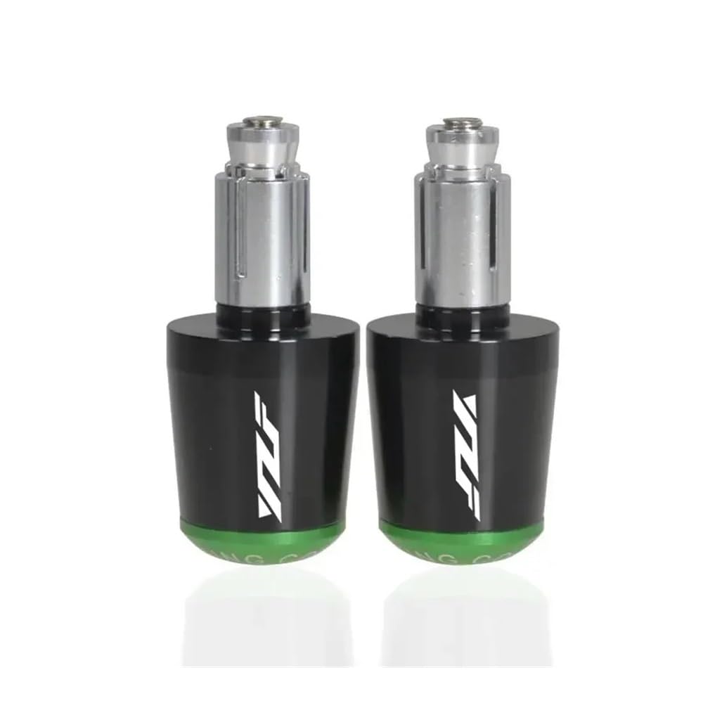 AIERDEYP Motorrad-Lenkerstecker Für Y&amaha Für YZF R1 R6 R125 Für Yzfr15 R25 R3 7/8 "Motorrad Universal Lenkergriffe Lenkerkappe Enden Stecker Schieber(Black and Green) von AIERDEYP