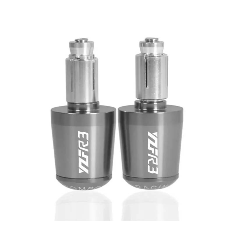 AIERDEYP Motorrad-Lenkerstecker Für Y&amaha Für YZF R3 Alle Baujahre 7/8" Motorrad Universal-Lenkergriffe Enden Gegengewicht Lenker Schieber Endkappe Stecker(Gray) von AIERDEYP