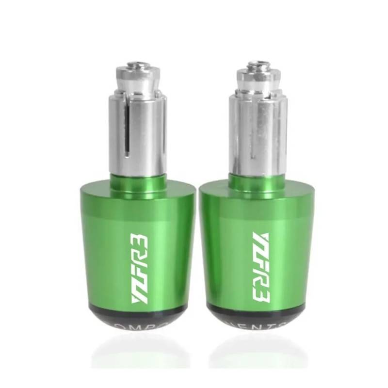 AIERDEYP Motorrad-Lenkerstecker Für Y&amaha Für YZF R3 Alle Baujahre 7/8" Motorrad Universal-Lenkergriffe Enden Gegengewicht Lenker Schieber Endkappe Stecker(Green Black) von AIERDEYP