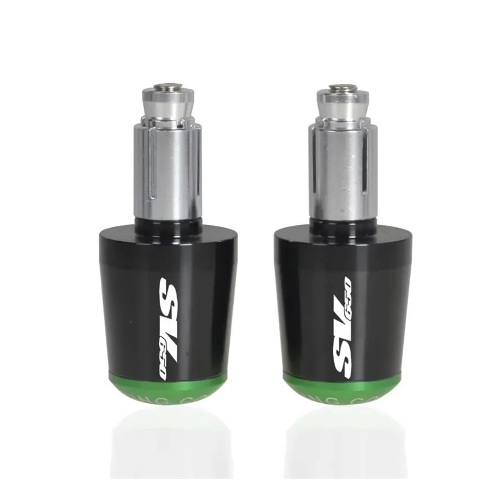 AIERDEYP Motorrad-Lenkerstecker Motorrad 7/8 "Universal Lenkergriffe Enden Griff Hand Bar Cap Slider Für Suzu&ki Für SV650 Für SV 650 Für SV650S Alle Jahre(Black and Green) von AIERDEYP