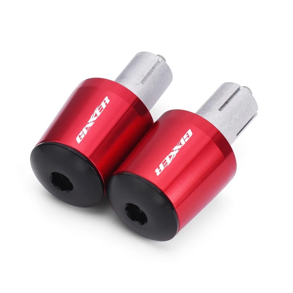 AIERDEYP Motorrad-Lenkerstecker Motorrad Lenkerendgewicht Lenkergriffe Anti-Vibration Silder Plug Für Suzu&ki Für GIXXER 150 155 250 150SF 250SF(Red) von AIERDEYP