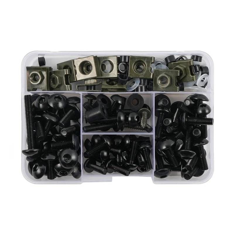 AIERDEYP Motorrad Schrauben Set 177PCS CNC Schrauben Mutter Für Hon┐da Für CBR600RR CBR650R CBR500R CBR1000RR CBR 650R 600 F4i 600RR CBR650F CBR250RR F2 Verkleidung Schrauben Kit(Black) von AIERDEYP