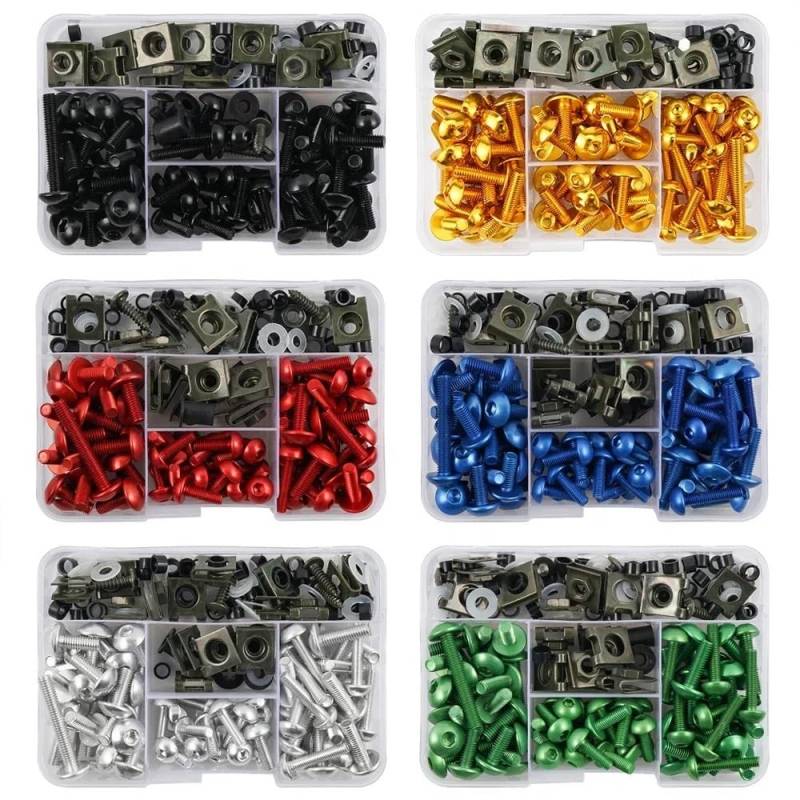 AIERDEYP Motorrad Schrauben Set 177PCS CNC Verkleidung Bolzen Kit Verschluss Clips Schraube Für Hon┐da Für CBR600RR CBR1000RR CBR 600 F2 F3 F4 CBR 600 RR 1000 RR 900 929RR 650R(Green) von AIERDEYP