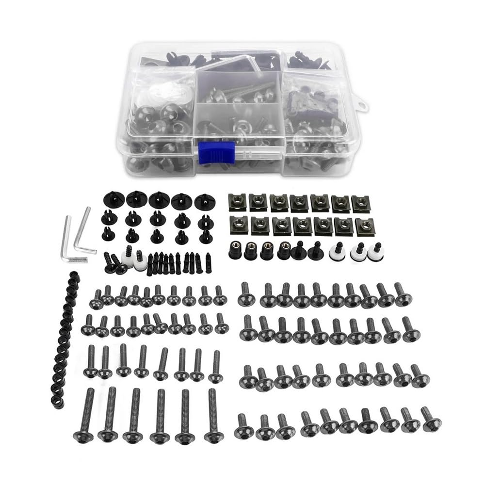 AIERDEYP Motorrad Schrauben Set CNC Voll Verkleidung Bolzen Kits Schrauben Muttern Universal Für Suzu&ki Für GSXR 600 Für GSX-R 1000 K1 K2 K3 K4 K5 K6 K7 K8 K9 Für GSXR750(Grey 1 Box) von AIERDEYP