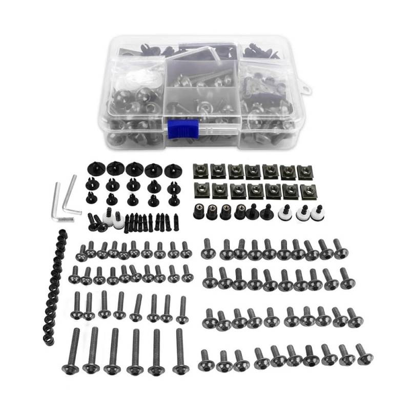 AIERDEYP Motorrad Schrauben Set CNC Voll Verkleidung Bolzen Kits Schrauben Muttern Universal Für Suzu&ki Für GSXR 600 Für GSX-R 1000 K1 K2 K3 K4 K5 K6 K7 K8 K9 Für GSXR750(Grey 1 Box) von AIERDEYP