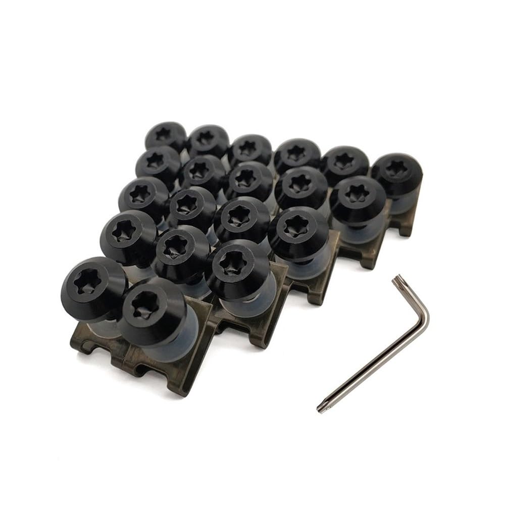 AIERDEYP Motorrad Schrauben Set Motorrad Verkleidung Schrauben Clips Körper Frühling Schrauben Für BM&W Für R1200R Für R1200RT /SE Für R1200S Für R1200ST Für S1000R Für S1000RR(B-black-20 Pieces) von AIERDEYP