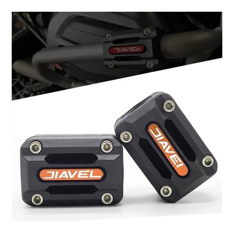 AIERDEYP Motorräder Fallschutz Slider Für Du&Cati Für Diavel Für XDiavel S 22/25/28mm Motorrad Motor Crash Bar Schutz Stoßstange Dekorative Schutz Block(Orange) von AIERDEYP