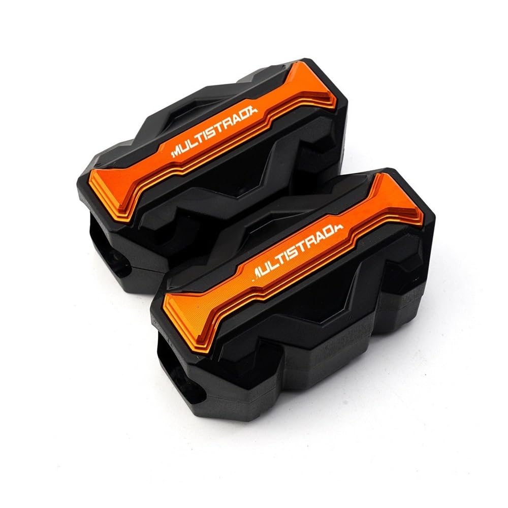 AIERDEYP Motorräder Fallschutz Slider Für Du&Cati Für MULTISTRADA 950 Für MULTISTRADA1200 1260 S ST 2021 2022 Motorradrahmen Motorschutz Stoßstange Sturzbügel Schutzblock(Orange 1) von AIERDEYP