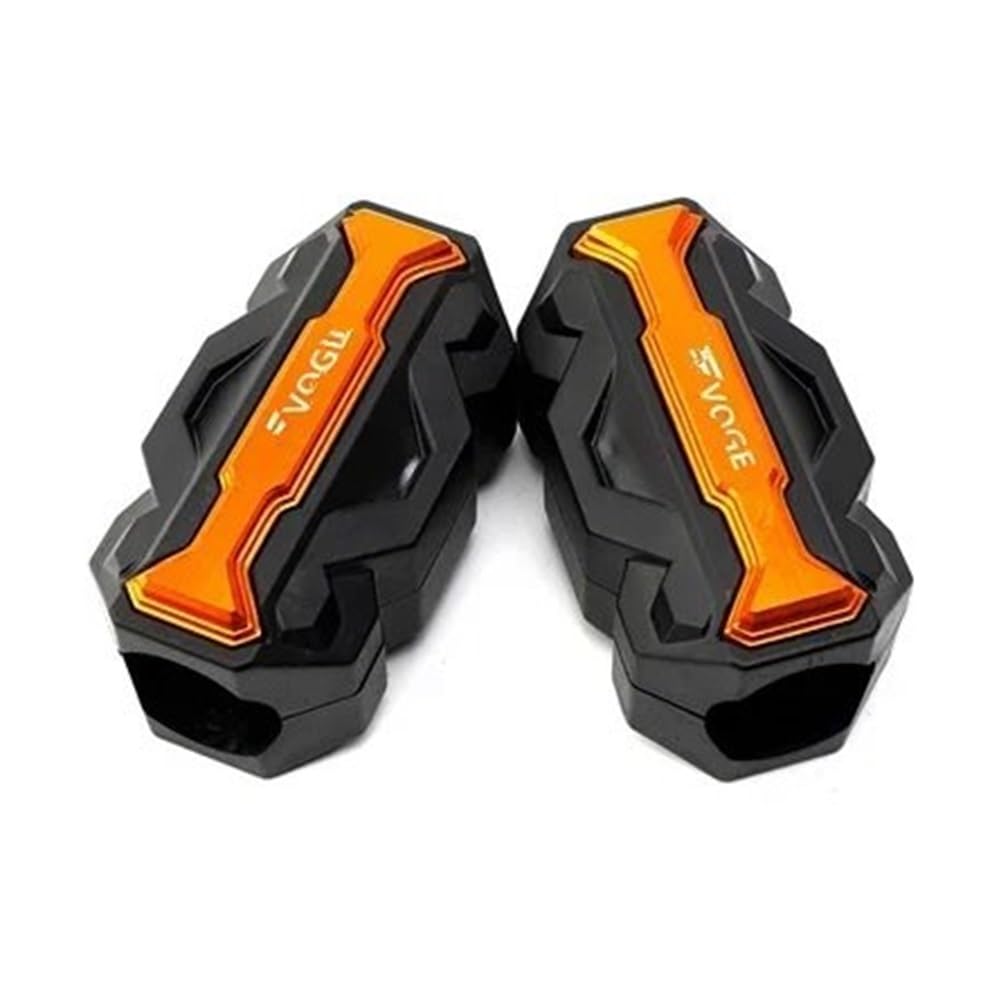 AIERDEYP Motorräder Fallschutz Slider Für Loncin Für Voge Für 500DS Für 500R Für 650DS Für ER10 Motorrad Crash Bar Motor Schutz Stoßstange Schutz Block(Long Orange) von AIERDEYP