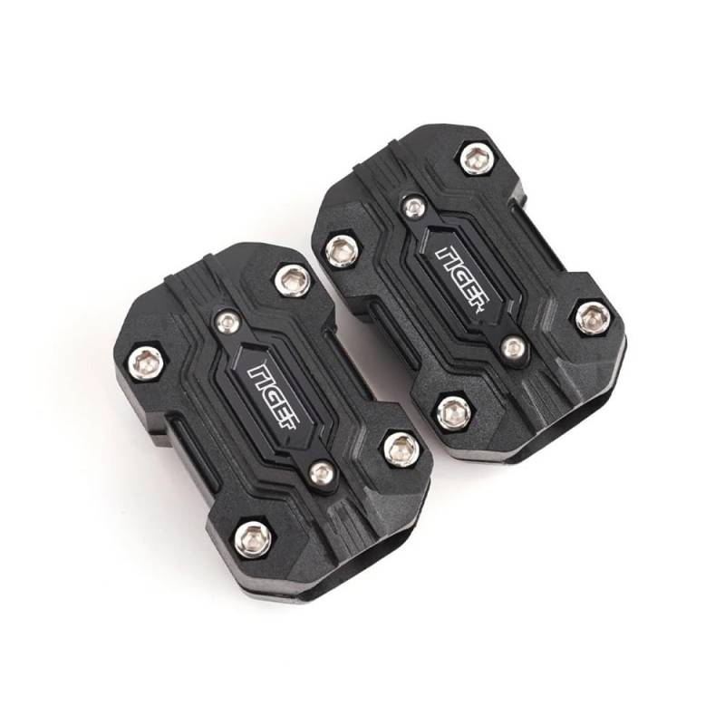 AIERDEYP Motorräder Fallschutz Slider Motorrad Dekorativer Stoßfängerschutz-Abdeckblock Für TRIUM&PH Für Tiger 800 900 GT Für Explorer XCA 1050i 955i 800 XC(2 Stück Schwarz) von AIERDEYP