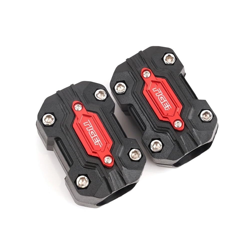 AIERDEYP Motorräder Fallschutz Slider Motorrad Dekorativer Stoßfängerschutz-Abdeckblock Für TRIUM&PH Für Tiger 800 900 GT Für Explorer XCA 1050i 955i 800 XC(2pcs Red) von AIERDEYP