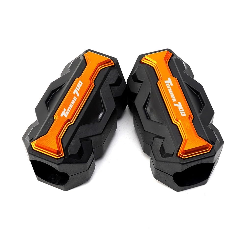 AIERDEYP Motorräder Fallschutz Slider Motorrad Motor Schutz Schutz Stoßstange Dekorative Block Für Y&amaha Für TENERE700 Für XTZ Tenere 700 2019 2020(Orange) von AIERDEYP