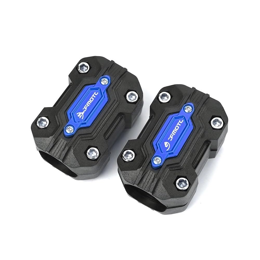 AIERDEYP Motorräder Fallschutz Slider Motorrad Motor Schutz Stoßstange Crash Bar Für CF-M-OTO Für 650MT Für 800MT Für MT 250 300 400 Stoßstange Dekorative Block(Blue) von AIERDEYP