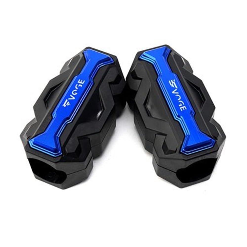 AIERDEYP Motorräder Fallschutz Slider Universal Für Loncin Für Voge Für 500DS Für 500R Für 650DS Für ER10 Motorrad Motor Schutz Stoßstange Protector Crash Bar Block(Blue) von AIERDEYP