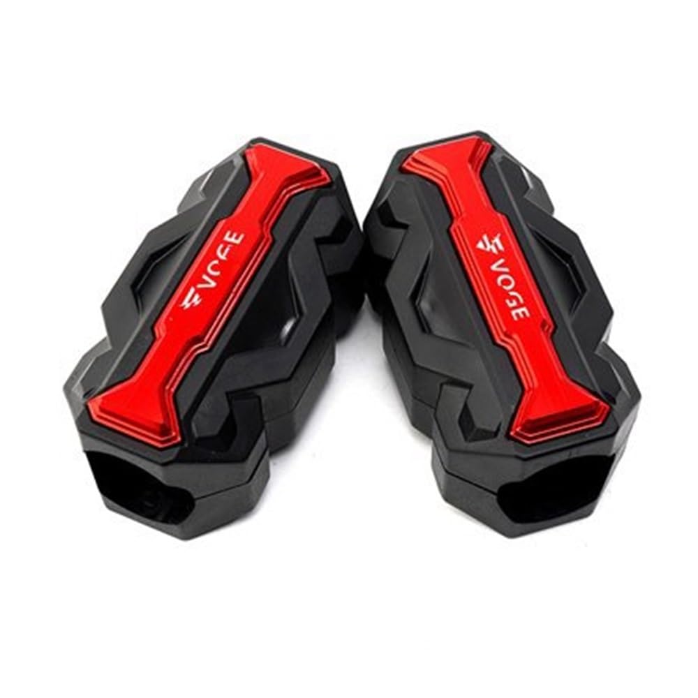 AIERDEYP Motorräder Fallschutz Slider Universal Für Loncin Für Voge Für 500DS Für 500R Für 650DS Für ER10 Motorrad Motor Schutz Stoßstange Protector Crash Bar Block(Red) von AIERDEYP