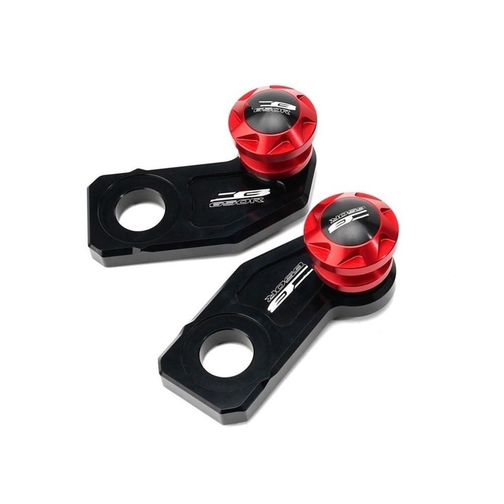 AIERDEYP Schwenkarmspule Für Hon┐da Für CBR650R Für CB650R Für CBR 650R Für CB 650R Motorrad Zubehör Kette Einstellung Block Rahmen Schwinge Spulen Sliders(Red) von AIERDEYP