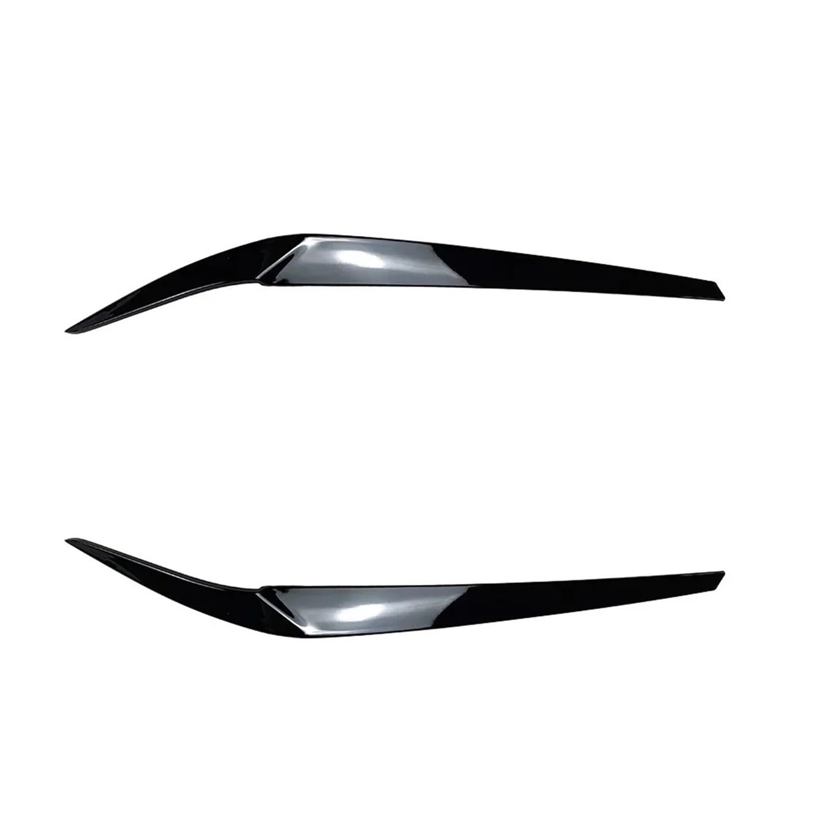 AIJIAMAN 2 STÜCKE Autoscheinwerfer-Augenlider Augenbrauen Passend for BMW 5er G30 525i 530i 2017-2021 Augendeckelabdeckung Zieraufkleber Glanzschwarz Carbon Look Automobil-Augenlider(Gloss Black) von AIJIAMAN