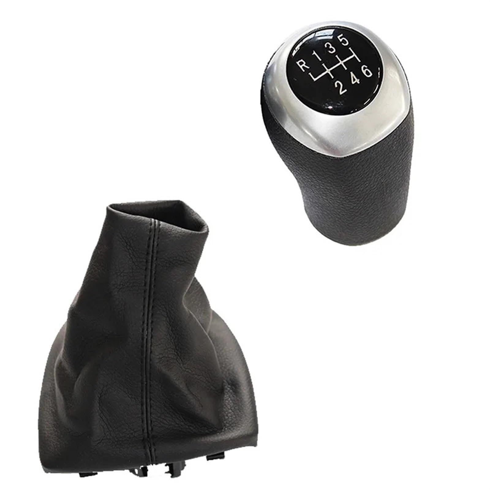 AIJIAMAN 5-/6-Gang-Leder-Schalthebel-Schaltknauf-Abdeckung aus Leder, passend for Hyundai Solaris Verna MT Staubdichter Shift Boot(6 speed) von AIJIAMAN