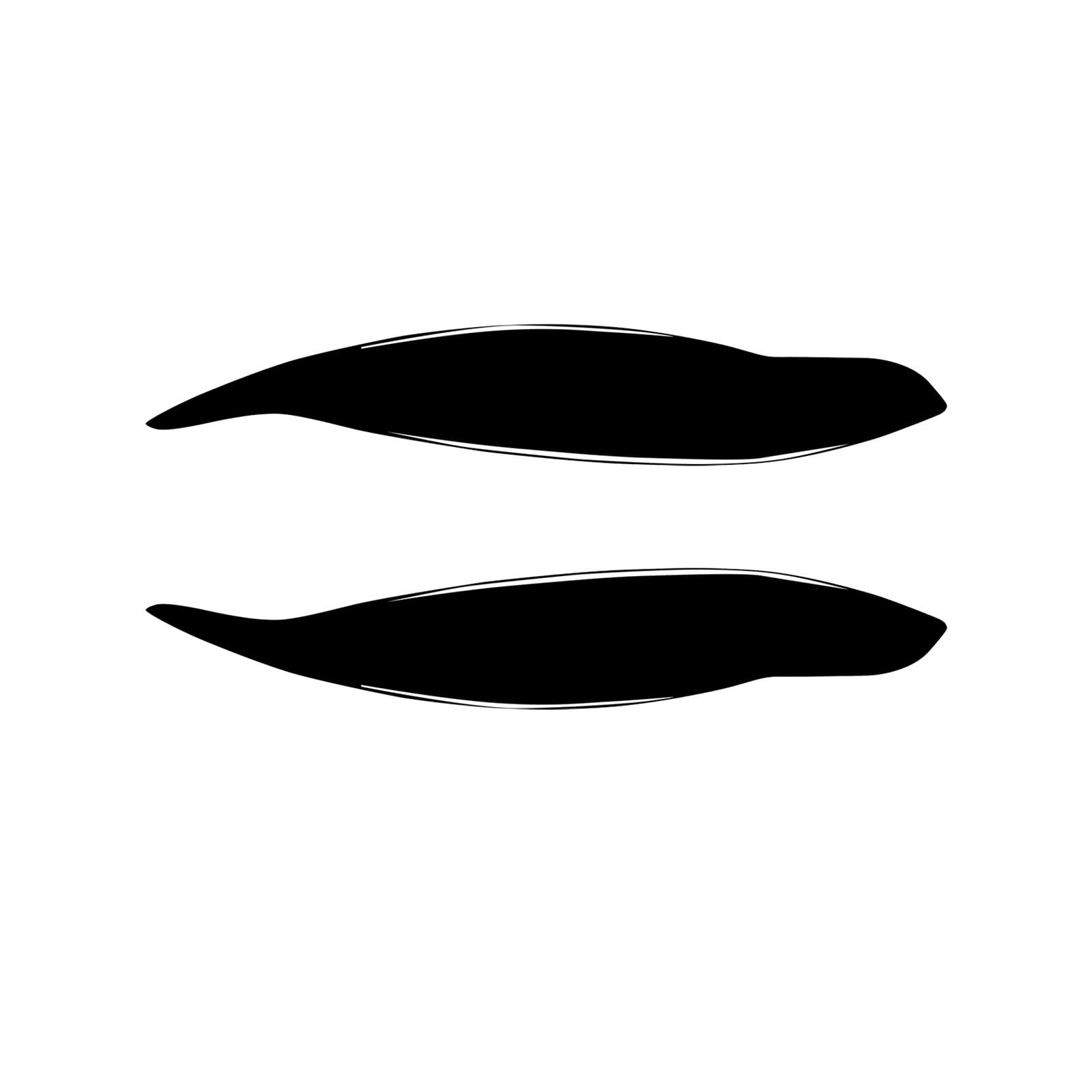 AIJIAMAN Auto-Frontscheinwerfer-Augenbrauenaufkleber, passend for Civic 1996–2000, Klavierlack-Schwarz, Wimpernabdeckung, Augenlid, Außenzubehör, dekorativ Automobil-Augenlider von AIJIAMAN