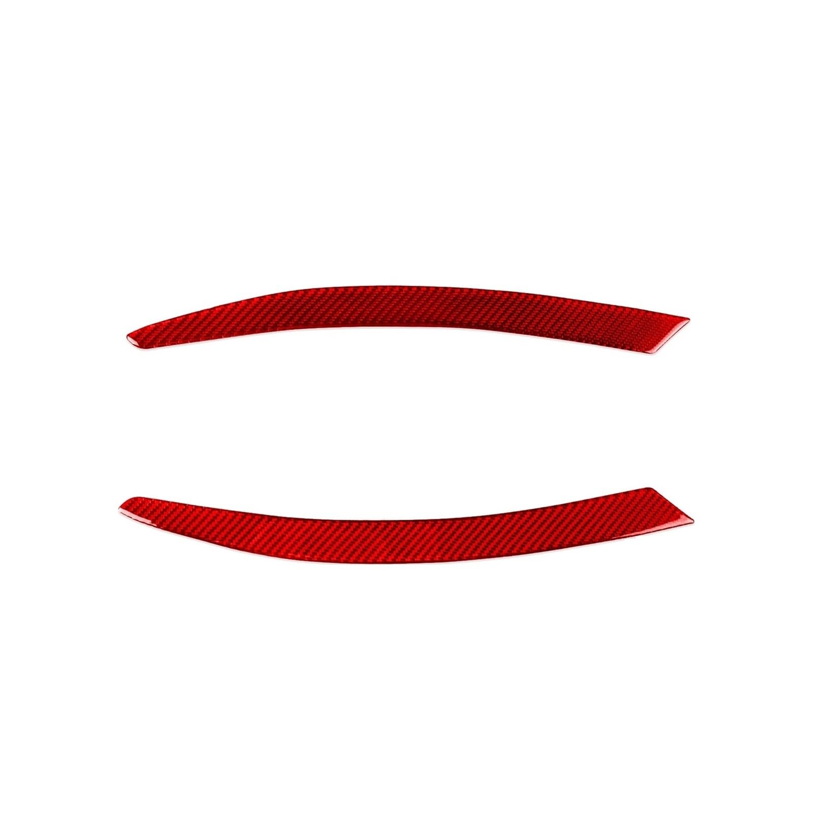 AIJIAMAN Autoscheinwerfer-Augenbrauenaufkleber, passend for Audi A6 C6 4F 2004–2009, Kohlefaser-Augendeckelverkleidung, Zierleiste, Außenzubehör, dekorativ Automobil-Augenlider(Red) von AIJIAMAN