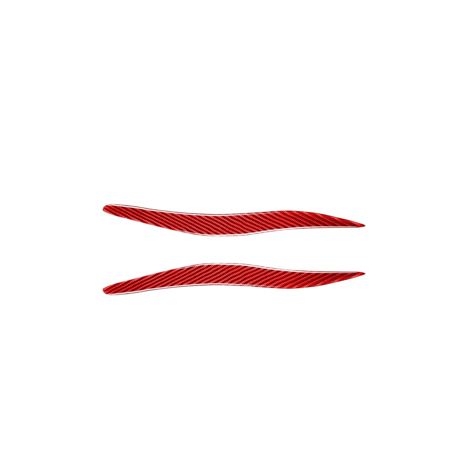 AIJIAMAN Frontlampe Augenbrauenaufkleber Scheinwerferabdeckung Passend for Lexus IS250 IS300 2005-2012 IS Kohlefaser Glasfaser Dekoratives Augenlid Automobil-Augenlider(Red) von AIJIAMAN
