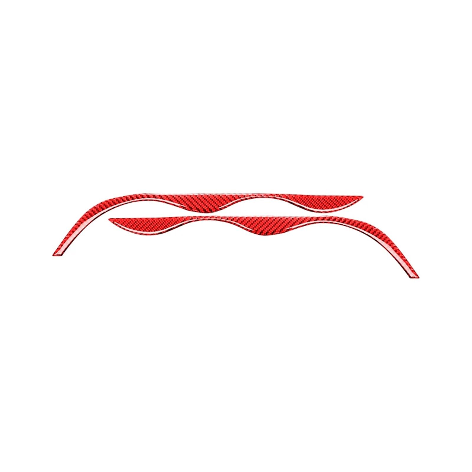 AIJIAMAN Scheinwerfer Augenbrauen Fit for BMW 3 Serie E46 M3 323i 328i 330i 325i 1999-2004 Carbon Faser Auto trim Abdeckung Dekor Aufkleber Automobil-Augenlider(Red) von AIJIAMAN